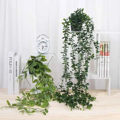 Artificial Hanging Vine Plant in Pot for Home Decor