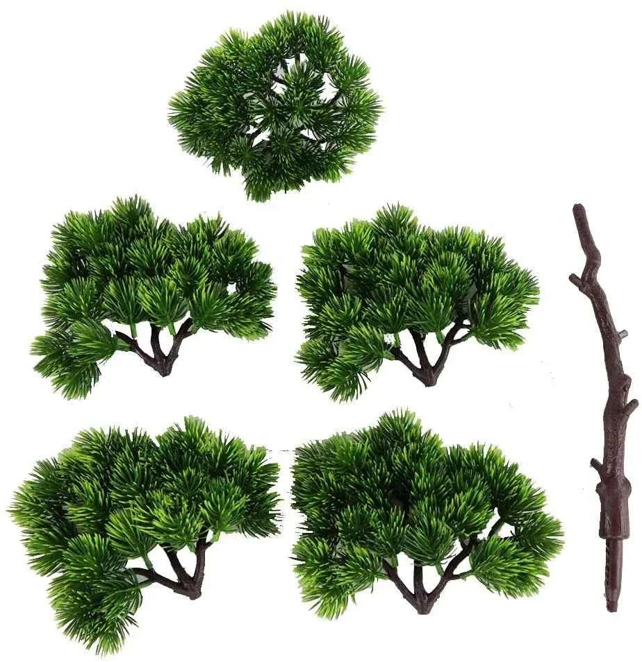 Artificial Japanese Pine Bonsai Tree in Pot for Desktop Decor