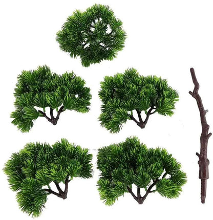 Artificial Japanese Pine Bonsai Tree in Pot for Desktop Decor