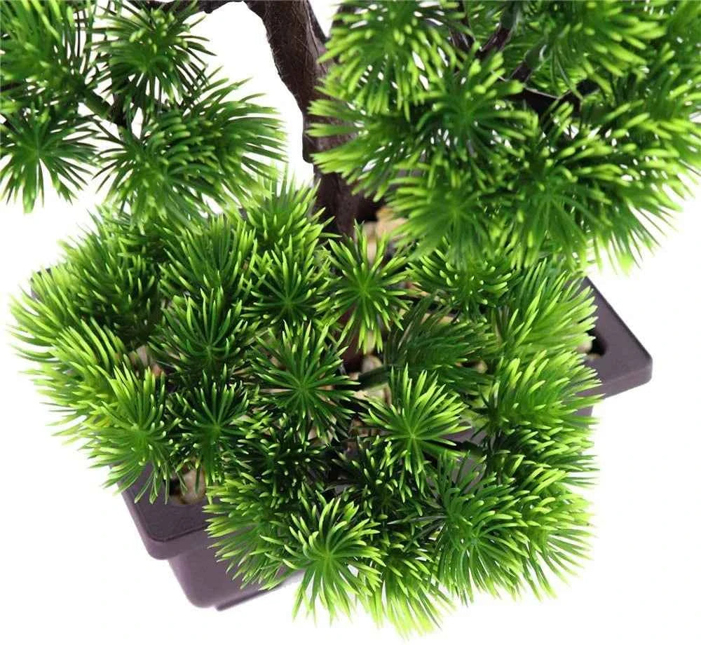 Artificial Japanese Pine Bonsai Tree in Pot for Desktop Decor