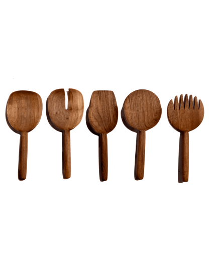 Walnut Spoon - Set of 5 - PoshaBella