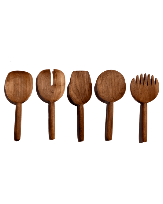 Walnut Spoon - Set of 5 - PoshaBella