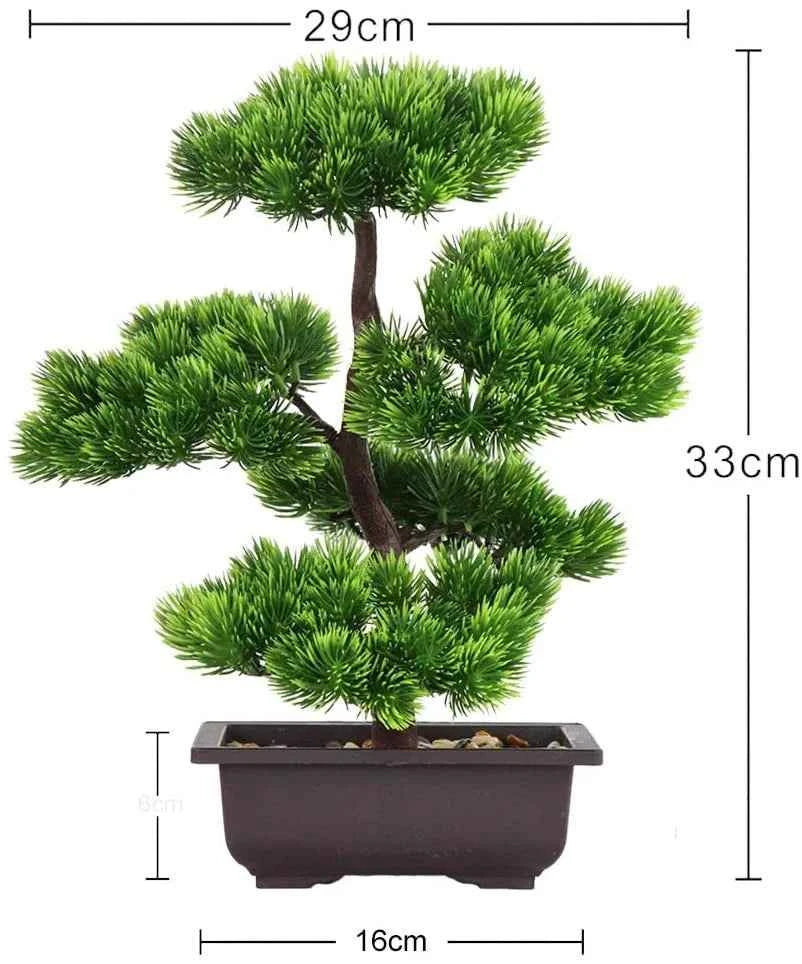 fake japanese bonsai tree Artificial Japanese Pine Bonsai Tree in Pot for Desktop Decor