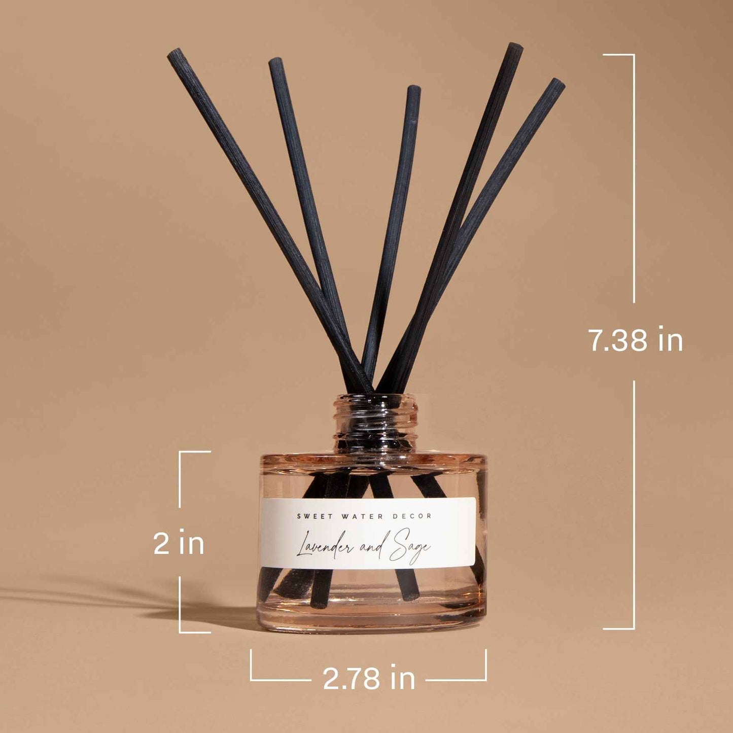 Wildflowers and Salt Tinted Glass Jar Reed Diffuser