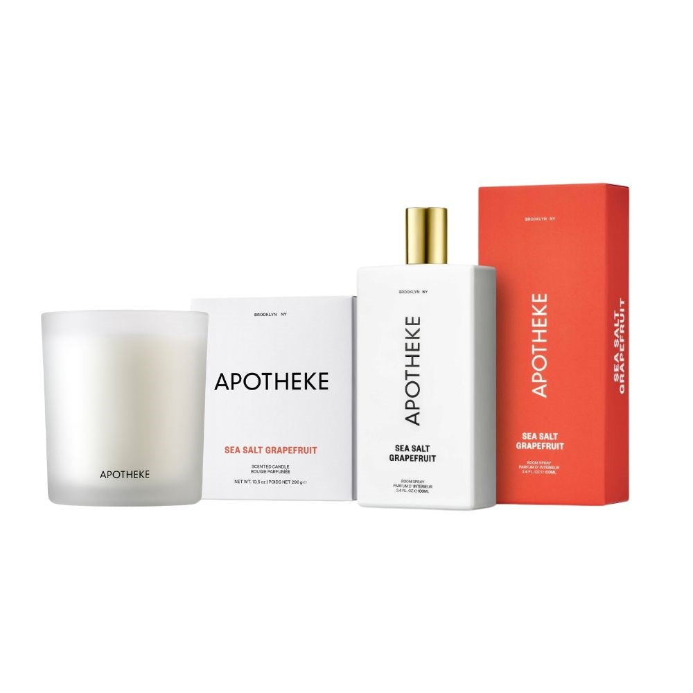 Sea Salt Grapefruit Room Spray and Classic Candle Duo - PoshaBella
