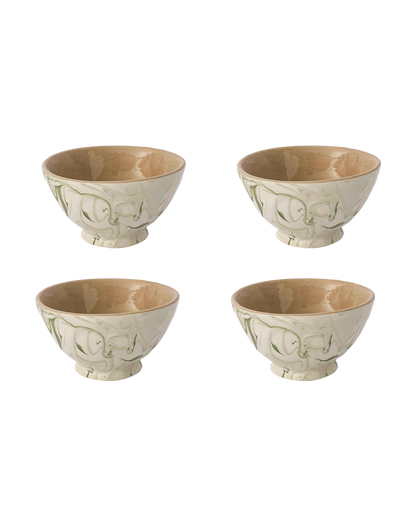 Marbled Olive Bowl - Set of 4