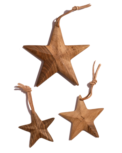 Walnut Star Ornament - PoshaBella