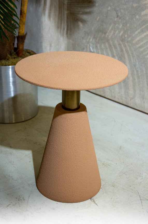 Microcement Textured  Minimal Side Table Set