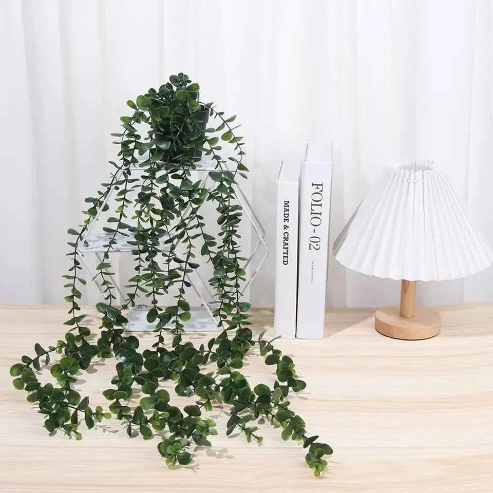 Artificial Hanging Vine Plant in Pot for Home Decor