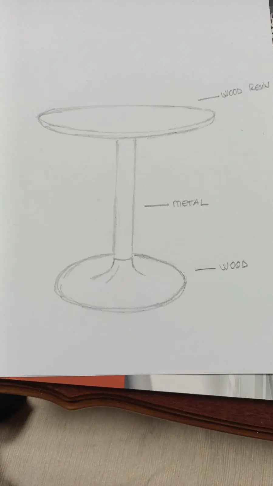 Custom Round Epoxy Resin Walnut Dining - Kitchen Table With Wood Base