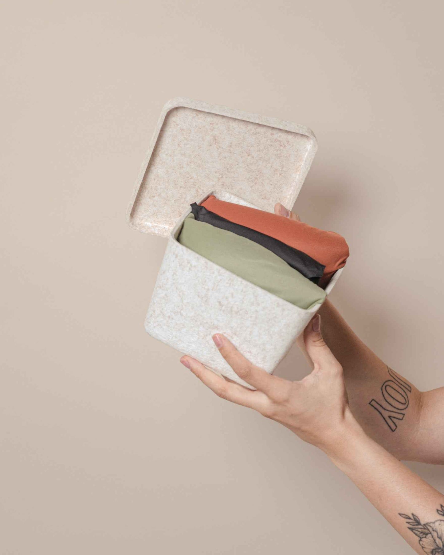 The Sculpted Bin - Petite with Lid | Set of 3