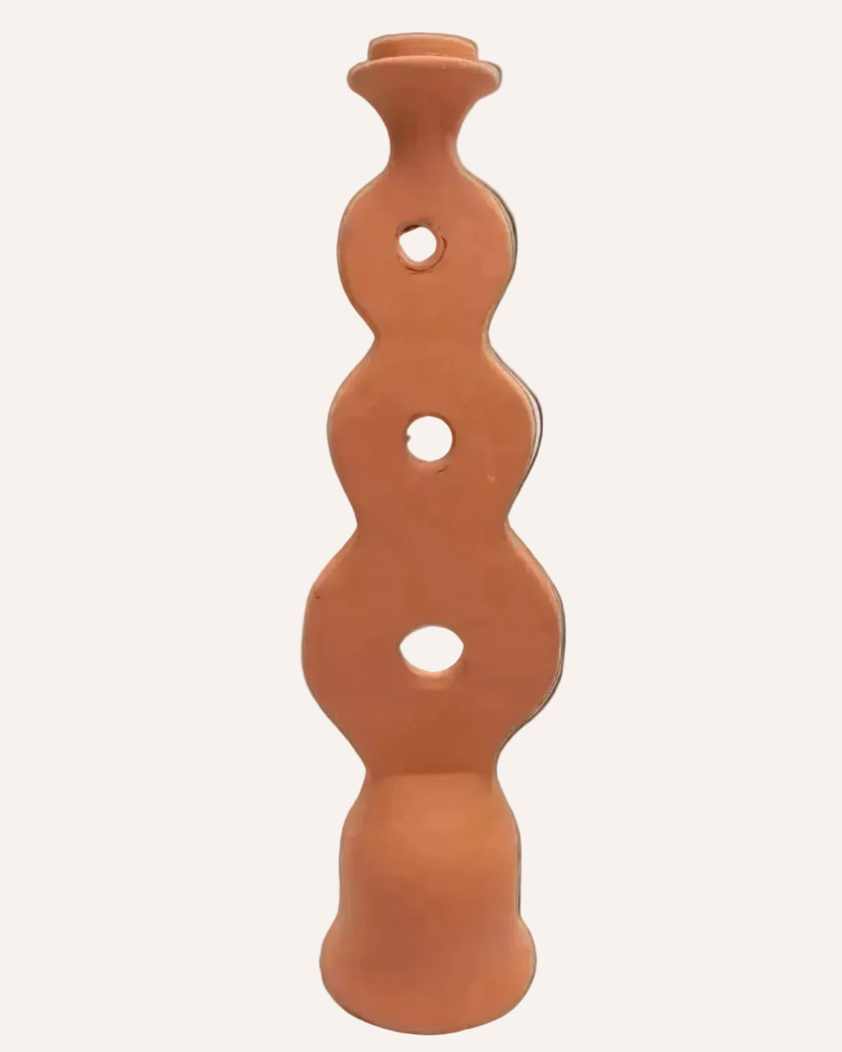 Moroccan Unglazed Terracotta Candle Holder- Infinity - PoshaBella