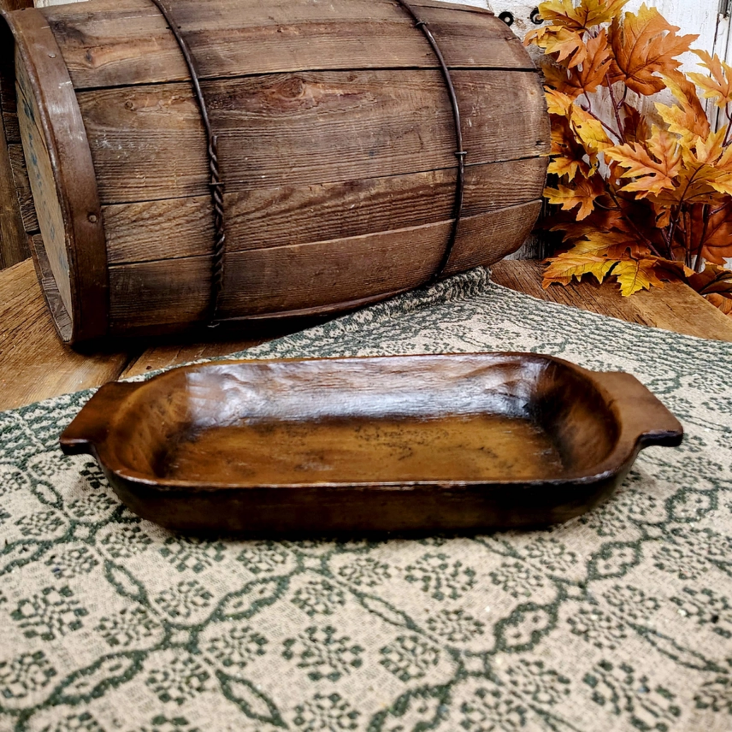 Treenware Dough Bowl for Rustic Farmhouse Decorating