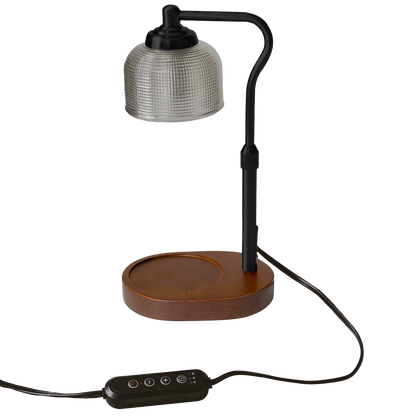 Candle Warmer Lamp with Wood Base