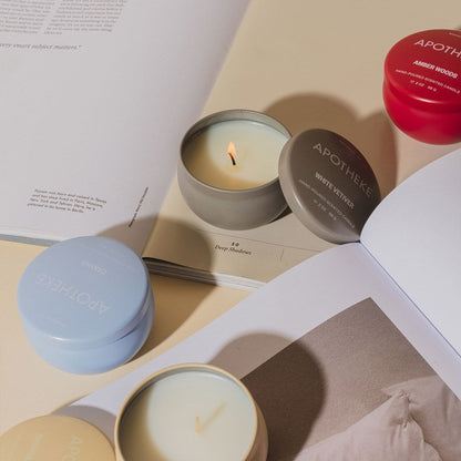 White Vetiver Mini Candle Tin - PoshaBella