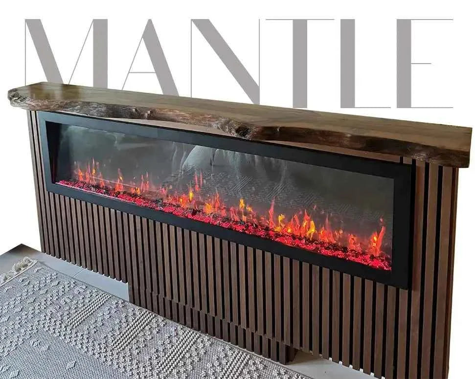 Custom Live Edge Walnut Wood Mantel Shelf