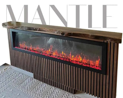Custom Live Edge Walnut Wood Mantel Shelf