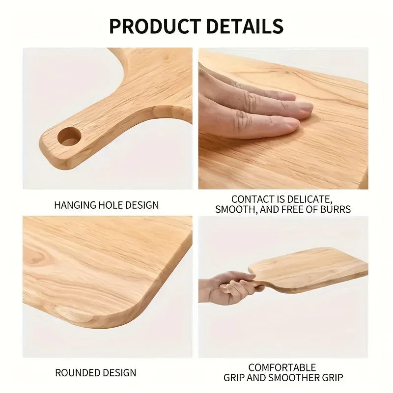 A Solid Wood Cutting Board Designed for Food Preparation, Suitable for Chopping Vegetables, Fruits, And Meats. This Kitchen Board Is Ideal for Cooking in Both Indoor And Outdoor Settings, Easy to Clean