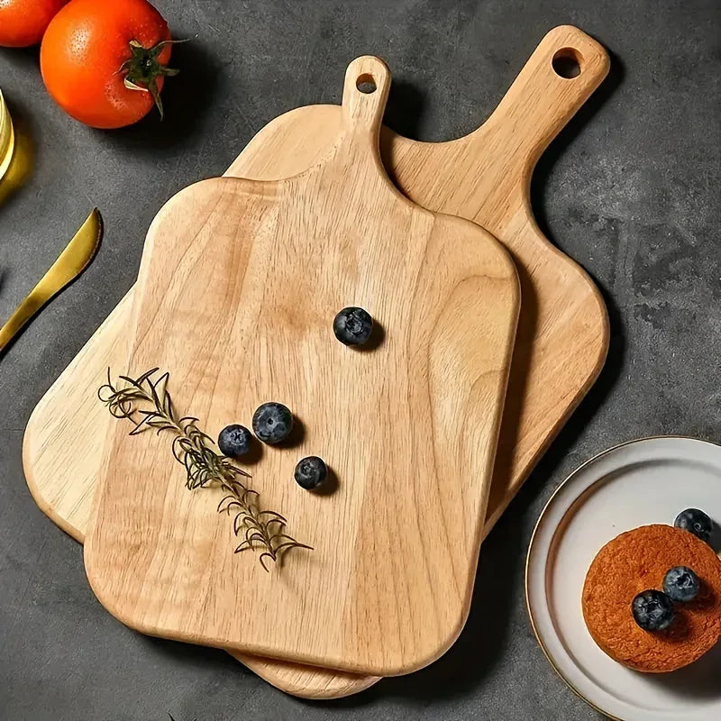 A Solid Wood Cutting Board Designed for Food Preparation, Suitable for Chopping Vegetables, Fruits, And Meats. This Kitchen Board Is Ideal for Cooking in Both Indoor And Outdoor Settings, Easy to Clean