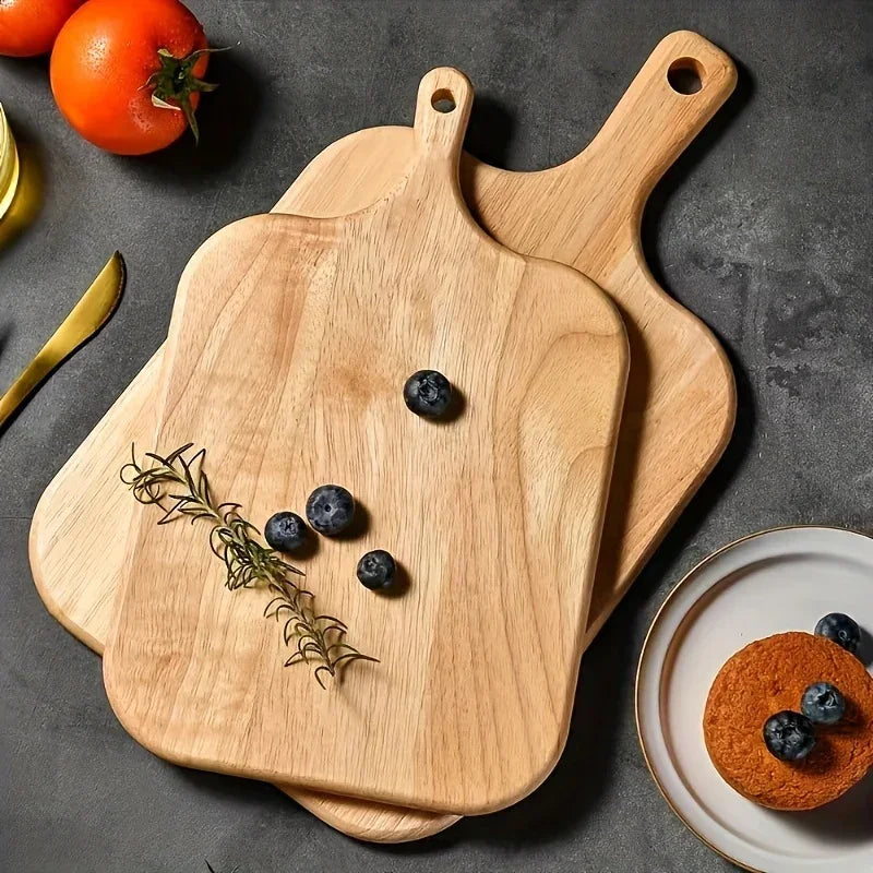 A Solid Wood Cutting Board Designed for Food Preparation, Suitable for Chopping Vegetables, Fruits, And Meats. This Kitchen Board Is Ideal for Cooking in Both Indoor And Outdoor Settings, Easy to Clean