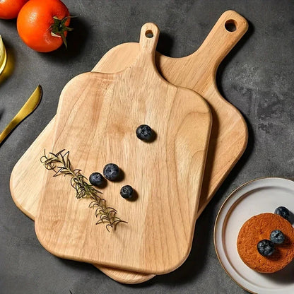 A Solid Wood Cutting Board Designed for Food Preparation, Suitable for Chopping Vegetables, Fruits, And Meats. This Kitchen Board Is Ideal for Cooking in Both Indoor And Outdoor Settings, Easy to Clean