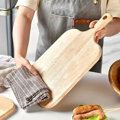 A Solid Wood Cutting Board Designed for Food Preparation, Suitable for Chopping Vegetables, Fruits, And Meats. This Kitchen Board Is Ideal for Cooking in Both Indoor And Outdoor Settings, Easy to Clean