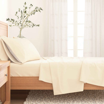 4-Piece Cotton Solid Flannel Sheet - Nordic Collection