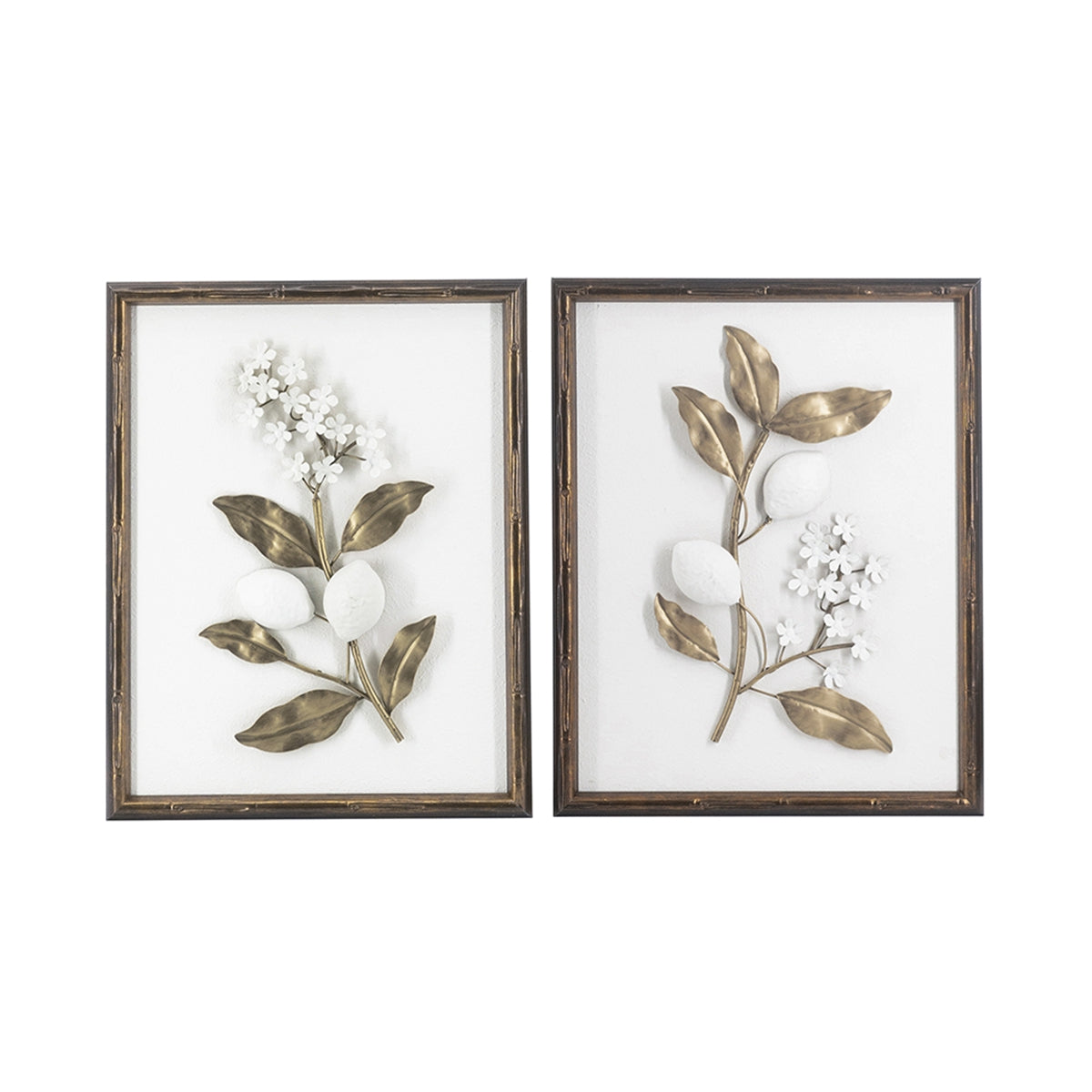 Set of 2 Distressed Brown Frame Decorative Accessories