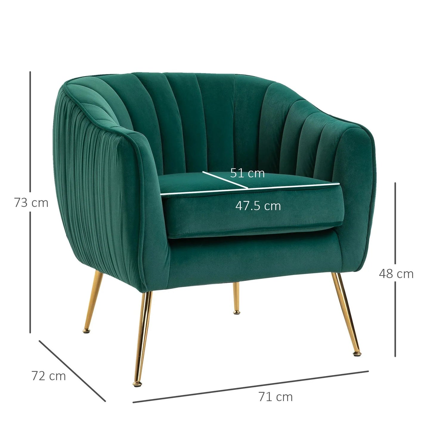 Accent Chair - Luxury Velvet Blue