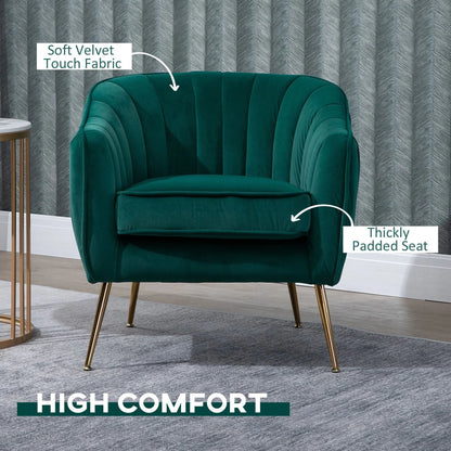 Accent Chair - Luxury Velvet Blue