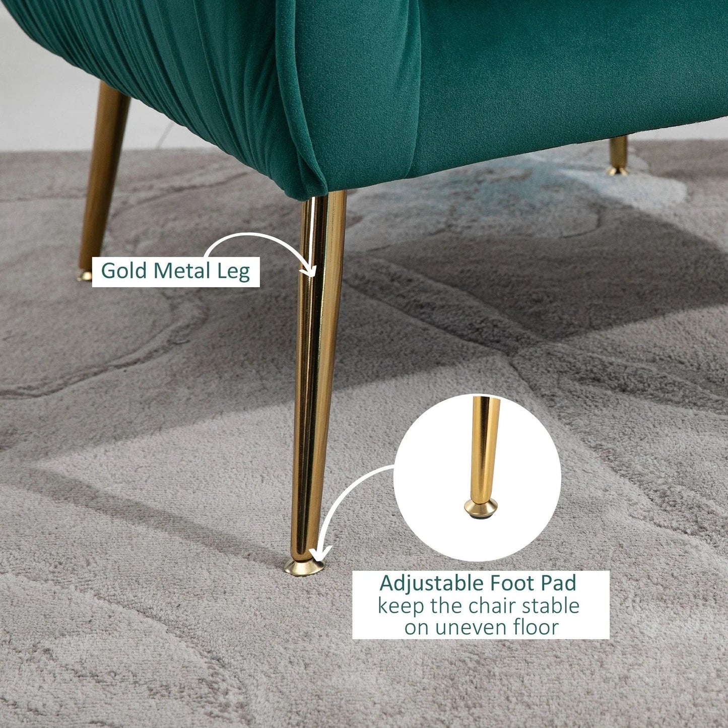 Accent Chair - Luxury Velvet Blue