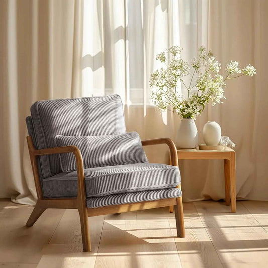 Accent Chair - Striped Blue White