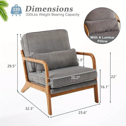 Accent Chair - Striped Blue White