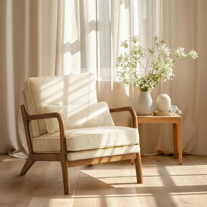 Accent Chair - Striped Blue White