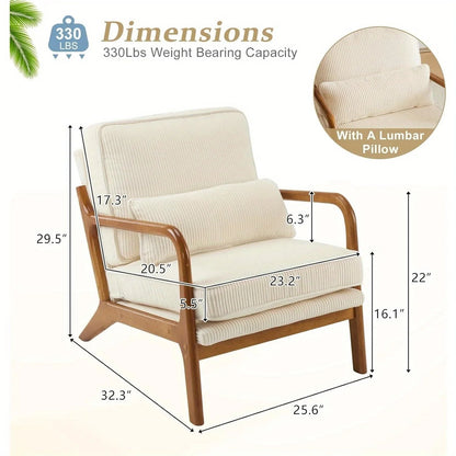 Accent Chair - Striped Blue White