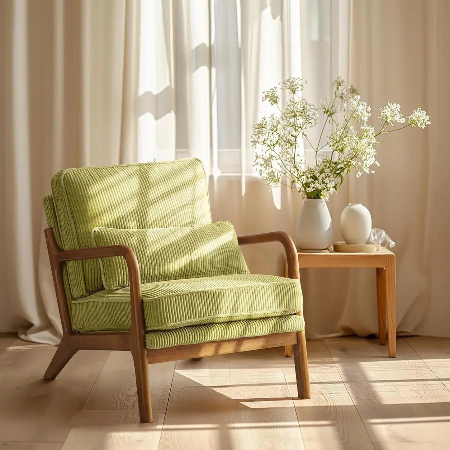 Accent Chair - Striped Blue White