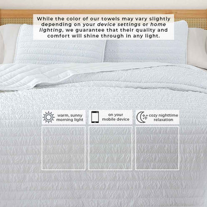 Floral Embossed Quilt Set - Floral Microsculpt Collection