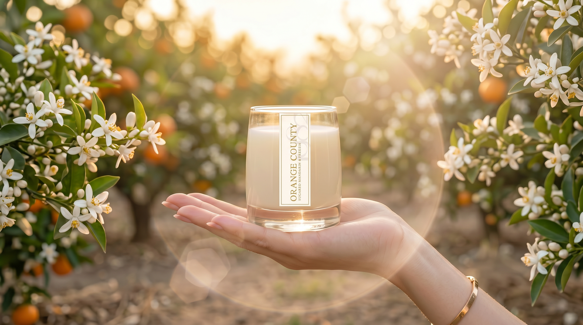Orange County (14 oz Double Wick) - Notes: Mandarin Oranges, Peaches, Strawberries, Citron & Sugar, Freesia 1982 Candle Co.™
