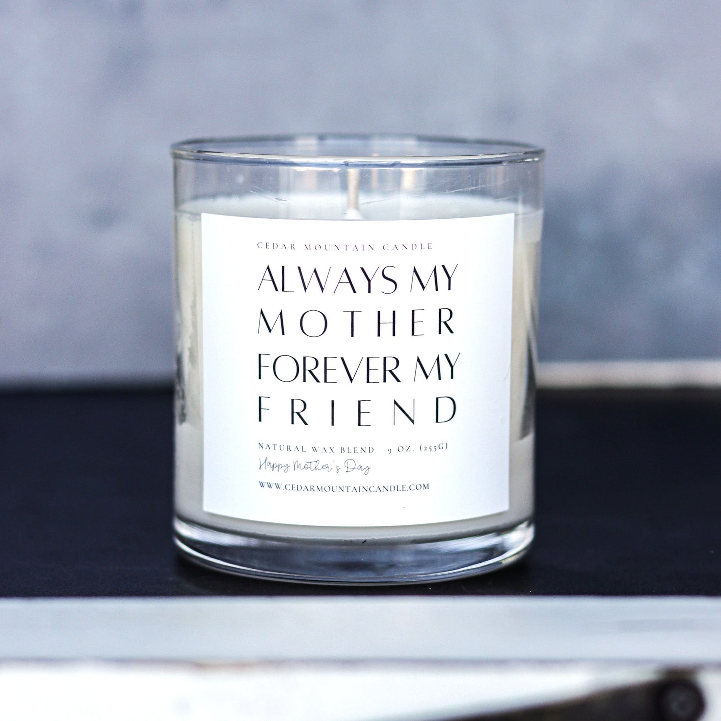"Always my mother, forever my friend" - Mother's Day Whiskey Glass Candle - PoshaBella