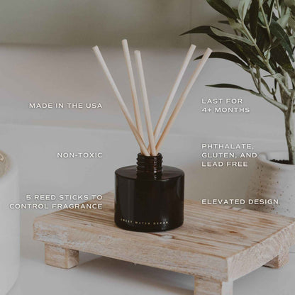 Warm and Cozy Amber Tinted Glass Jar Reed Diffuser