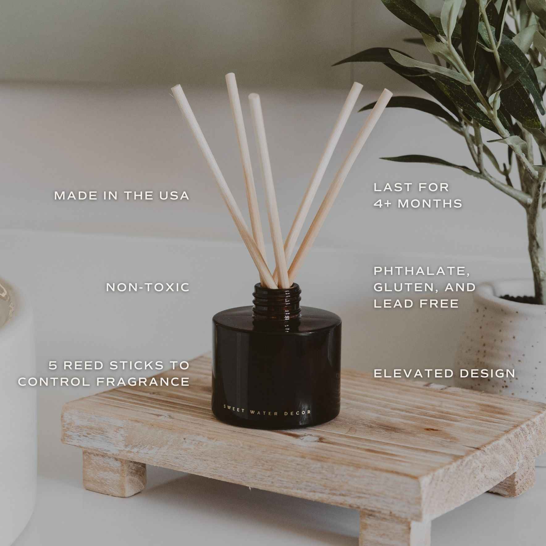 Pumpkin Spice Amber Tinted Glass Jar Reed Diffuser