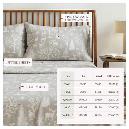 4-Piece Turkish Cotton Flannel Sheet - Lakeview Collection