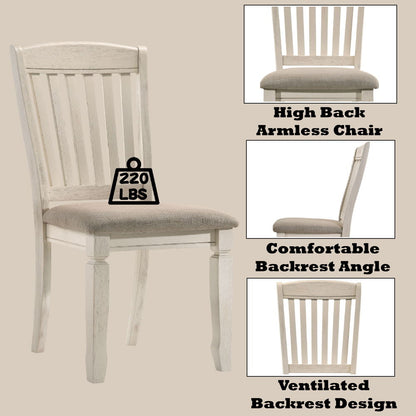 Fedele - Side Chair (Set of 2) - Tan Fabric & Cream