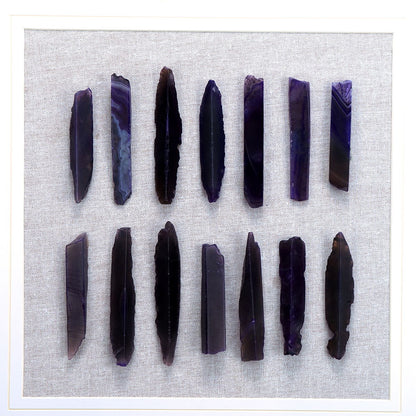 Grace Purple Agate Shadow Boxes Wall Art Set of 2 - Multicolor