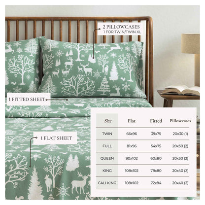 4-Piece Turkish Cotton Flannel Sheet - Lakeview Collection