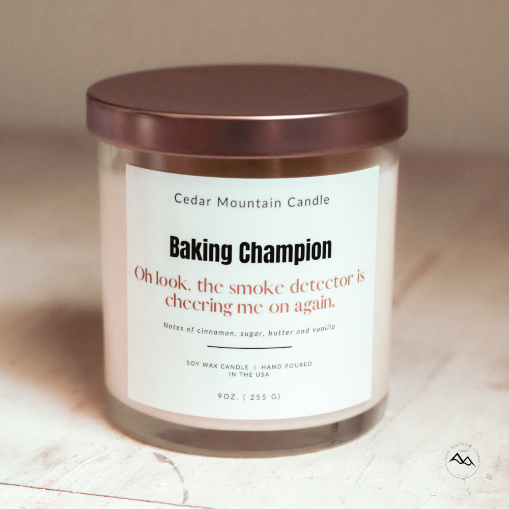 Oh Look, the Smoke Detector is Cheering Me On Again - 9 oz Soy Candle - PoshaBella