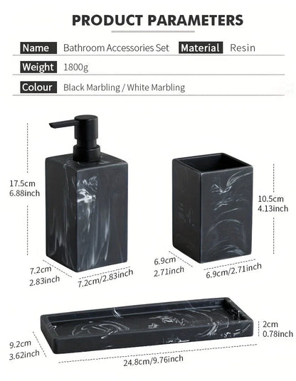 Bathroom Countertop - Marble Storage Set