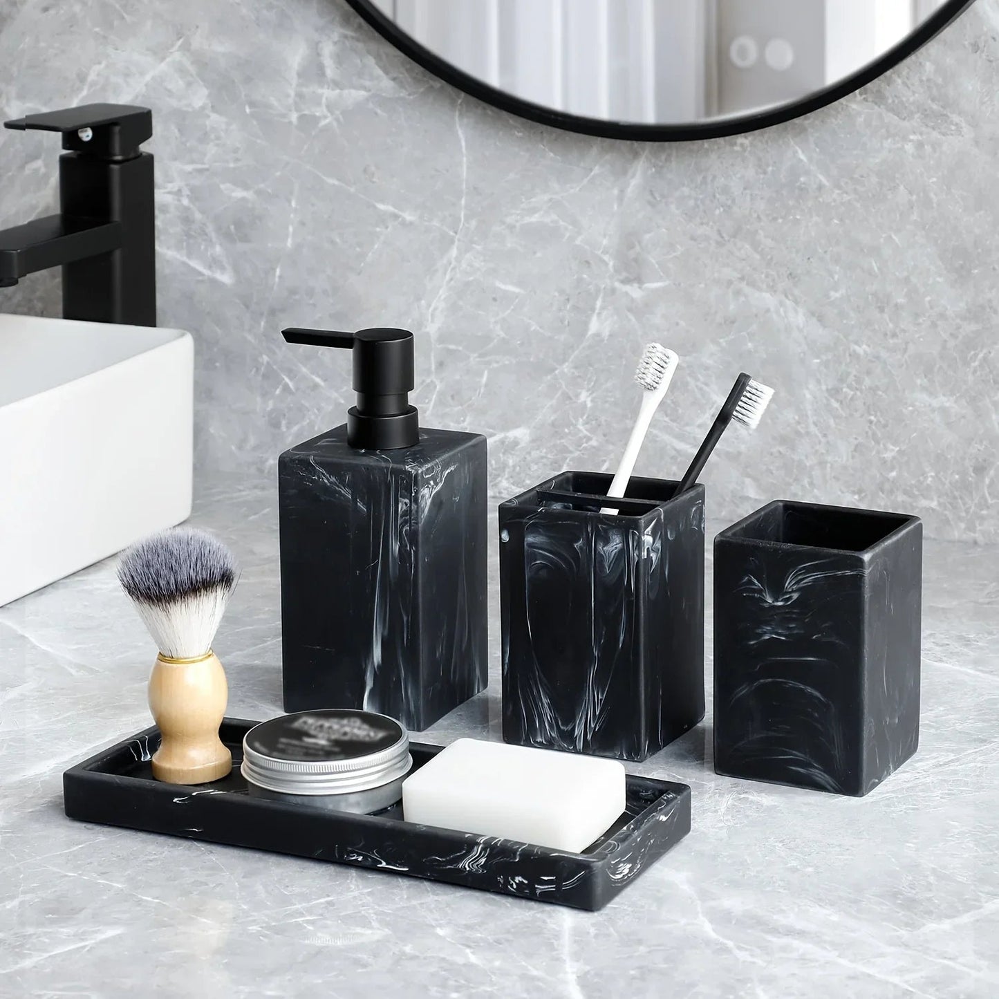 Bathroom Countertop - Marble Storage Set