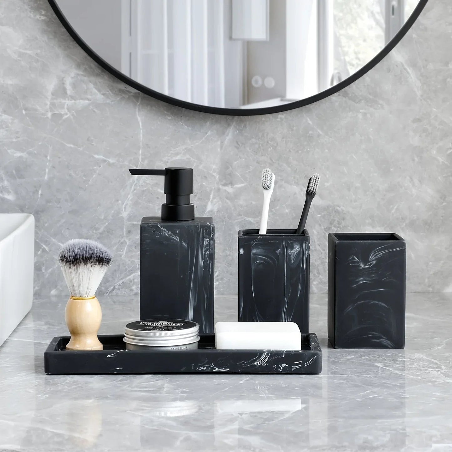 Bathroom Countertop - Marble Storage Set