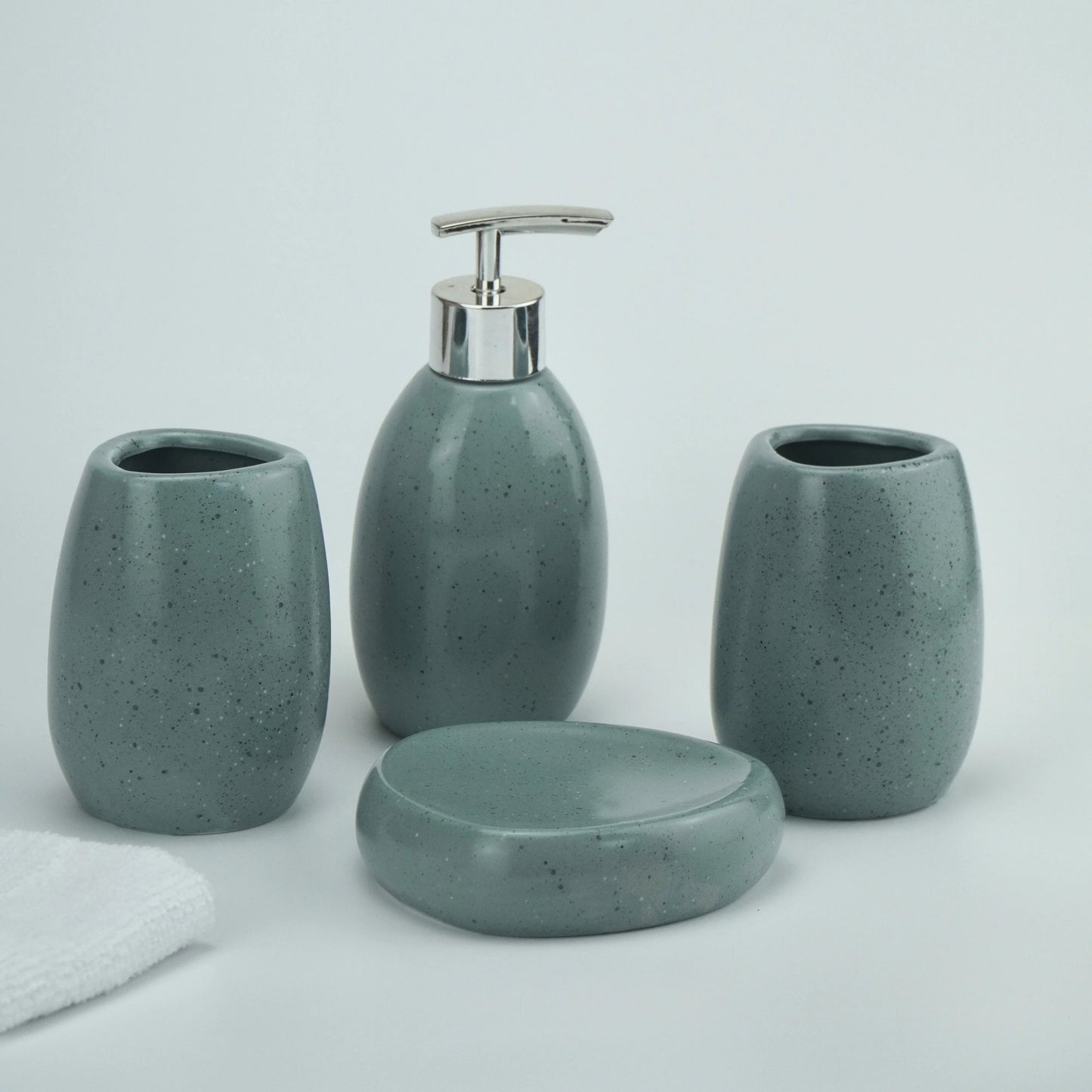 Bathroom Kit - Ceramic White 4pcs